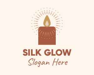 Glowing Wax Candle logo design