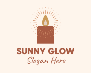 Glowing Wax Candle logo design