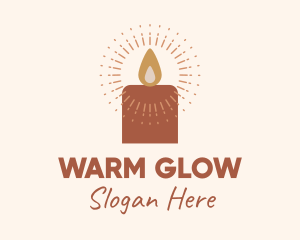 Glowing Wax Candle logo design