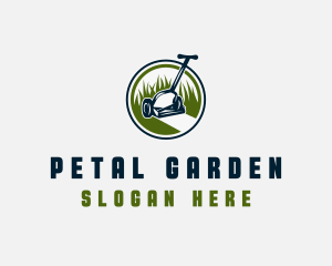 Lawn Mower Yard Landscaping logo design