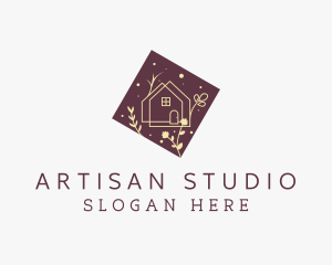 Floral Tiny House  logo design