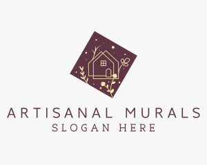 Floral Tiny House  logo design