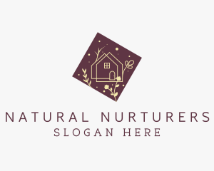 Floral Tiny House  logo design