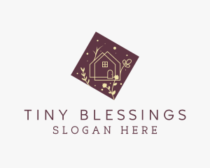 Floral Tiny House  logo design