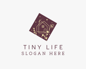 Floral Tiny House  logo design