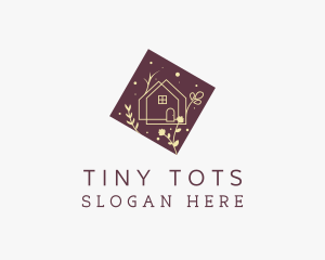 Floral Tiny House  logo design