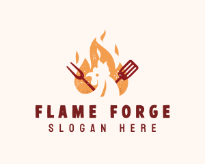 Grill Chicken Restaurant  logo design