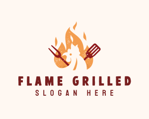 Grill Chicken Restaurant  logo design