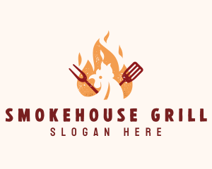 Grill Chicken Restaurant  logo design