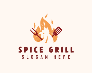 Grill Chicken Restaurant  logo design