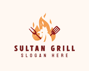 Grill Chicken Restaurant  logo design