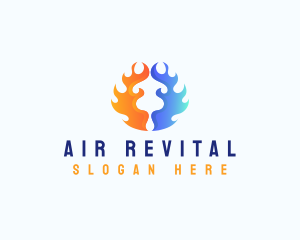 Hot Cold Air Conditioning logo design