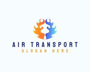 Hot Cold Air Conditioning logo design