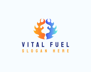 Hot Cold Air Conditioning logo design