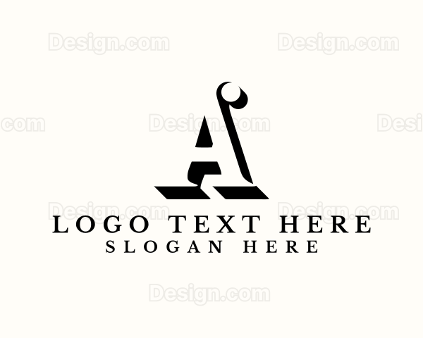 Elegant Decorative Typography Letter A Logo