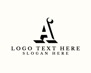 Typography - Elegant Decorative Typography Letter A logo design