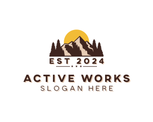 Mountain Trekking Outdoor logo design