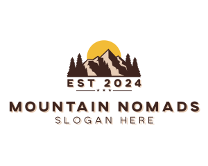 Mountain Trekking Outdoor logo design