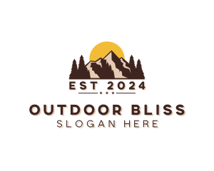 Mountain Trekking Outdoor logo design