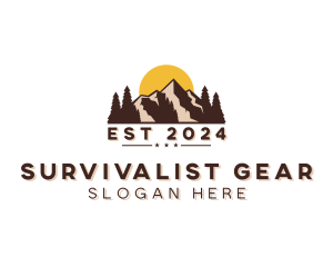 Mountain Trekking Outdoor logo design