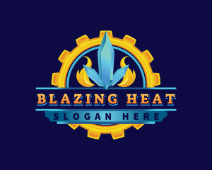 Heating Cooling Hvac logo design