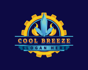 Heating Cooling Hvac logo design