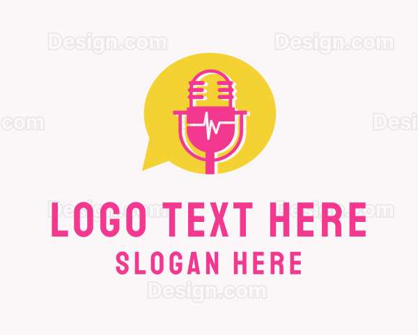 Microphone Speech Audio Logo