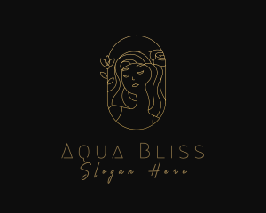 Woman Flower Spa logo design