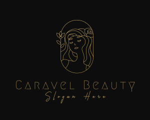 Woman Flower Spa logo design