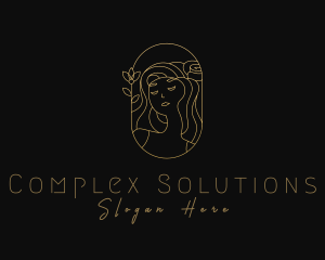 Woman Flower Spa logo design