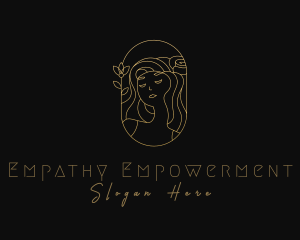 Woman Flower Spa logo design