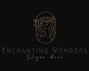 Woman Flower Spa logo design