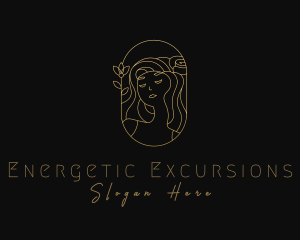 Woman Flower Spa logo design