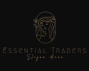 Woman Flower Spa logo design