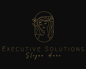 Woman Flower Spa logo design