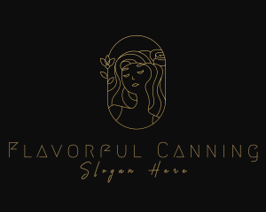 Woman Flower Spa logo design