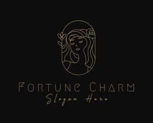 Woman Flower Spa logo design