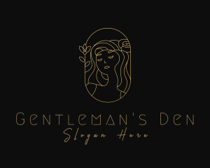 Woman Flower Spa logo design