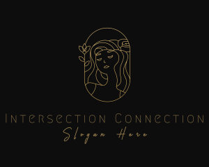 Woman Flower Spa logo design