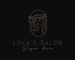 Woman Flower Spa logo design