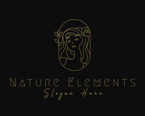 Woman Flower Spa logo design