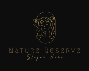 Woman Flower Spa logo design