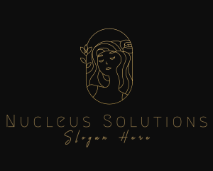 Woman Flower Spa logo design