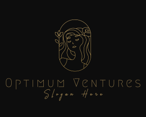 Woman Flower Spa logo design