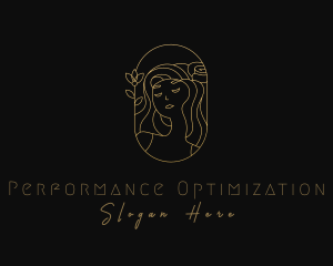 Woman Flower Spa logo design