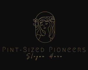 Woman Flower Spa logo design