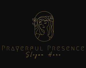 Woman Flower Spa logo design