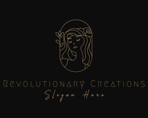 Woman Flower Spa logo design