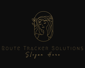 Woman Flower Spa logo design