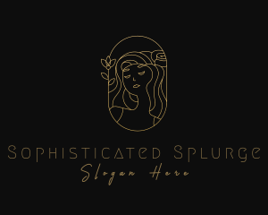 Woman Flower Spa logo design